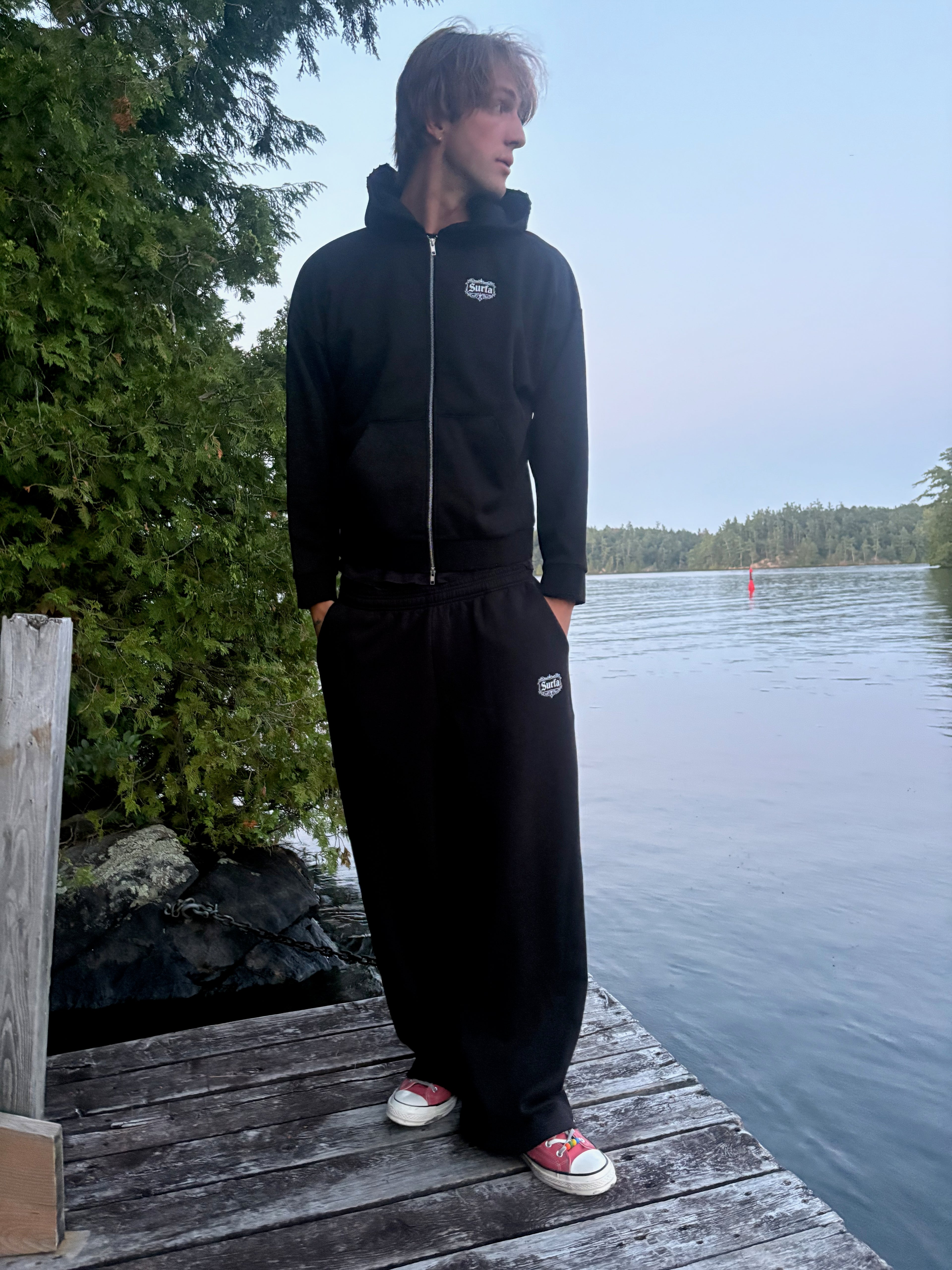 Crest Wide Leg Sweatpants