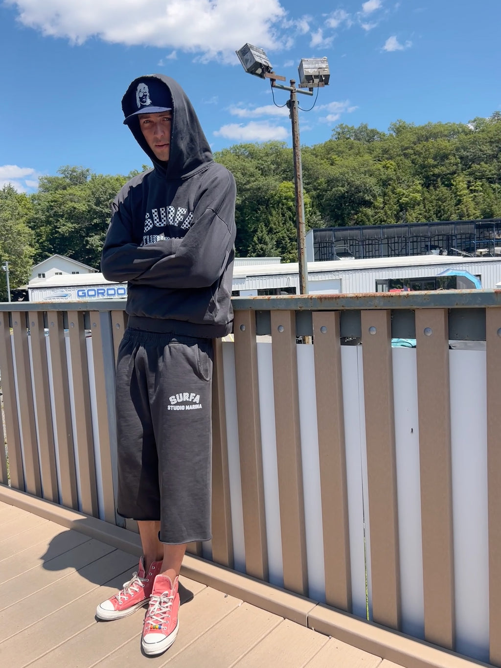 Checkerboard Chopped Sweats